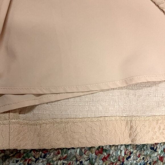 Long Tall Sally Peachy Nude Floral Embossed Sleeveless V-Neck Occasion Dress 8 - Picture 15 of 15